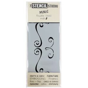 Scrolls Stencil - Stencil MiNiS from The Stencil Studio. Handy little reusable stencils for Home Decor, Furniture & Crafts 10544