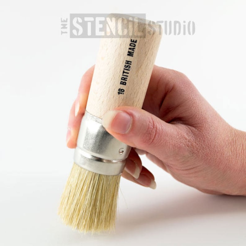 Stencil Brush Various Sizes Made in UK Natural Bristle Brushes Etsy