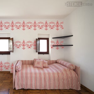 Love Damask Stencil Heart Stencils Nursery Wall Stencils Wallpaper Stencils Damask Stencils Pattern Stencils 10102 image 4