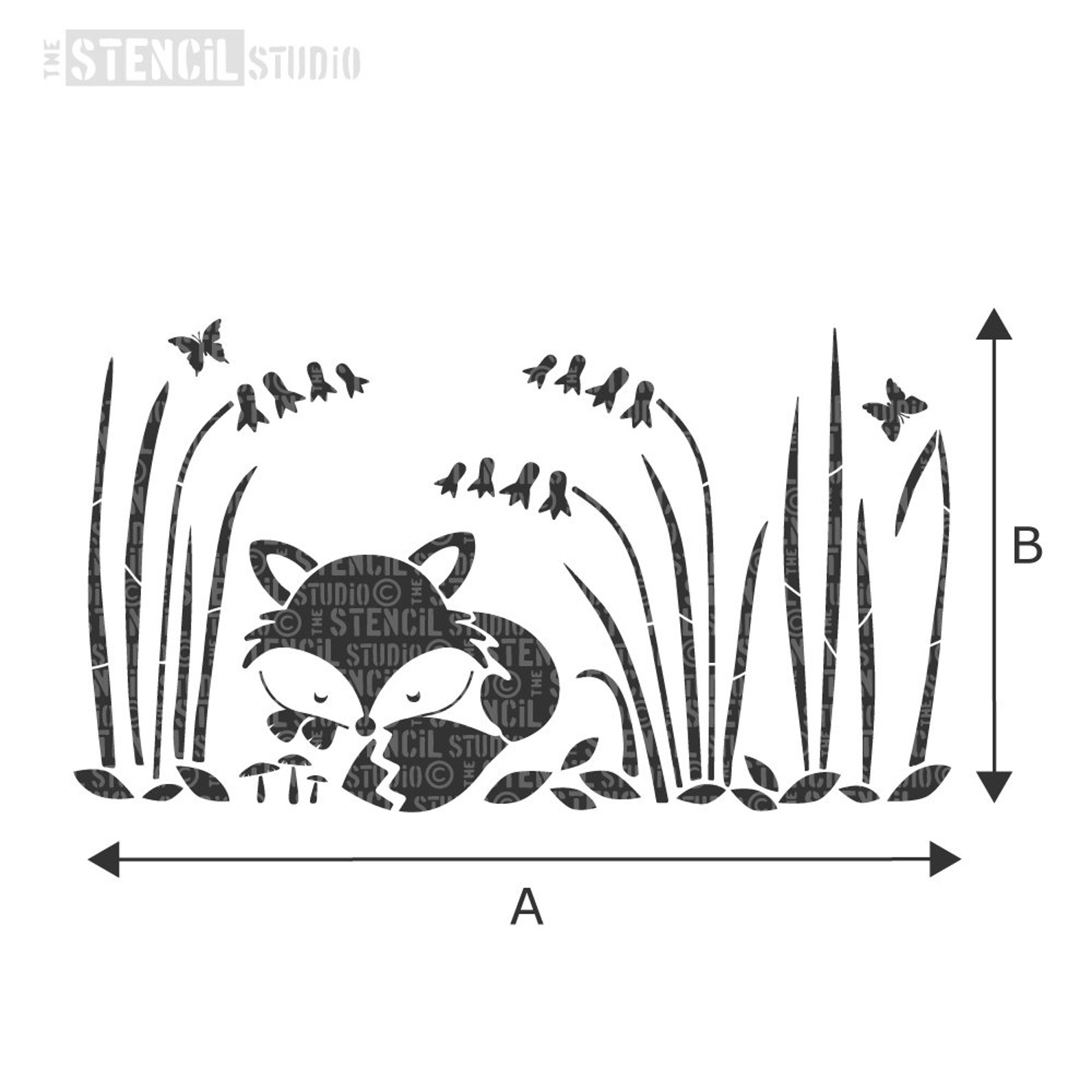 Fox Border Stencil, Woodland Stencils, Border Stencils for Nursery ...