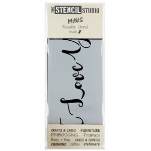 Ti amo - Stencil MiNiS di The Stencil Studio. Pratici stencil riutilizzabili per la decorazione domestica e l'artigianato. Facile da usare 10876