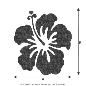 Hibiscus Flower Stencil From the Stencil Studio. Reusable Stencils for ...