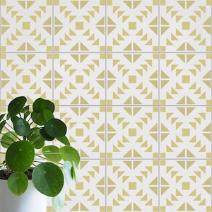 Bibury Tile Stencil - Tile Stencils for Floors, Walls & Patios - Tile Makeover Stencils - For Bathroom, Kitchen and Garden Tiles - 11044