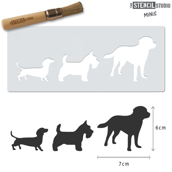 Stencil Schablone Labrador auf A4