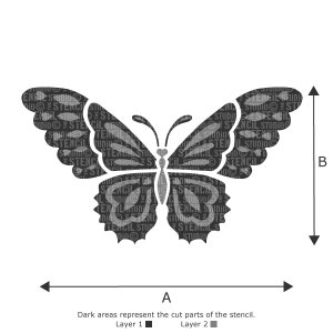 Beautiful Butterfly Stencil from The Stencil Studio. Reusable home decor & DIY stencils, simple to use. 10018 image 4