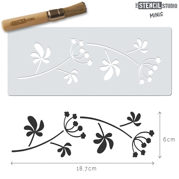 Amelia Flower Stencil Stencil Minis From The Stencil Studio Etsy