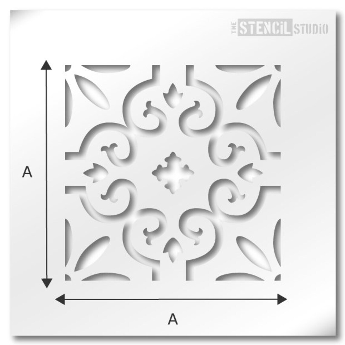 Rissington Tile Stencil Traditional Tile Stencil Stencils Etsy Australia