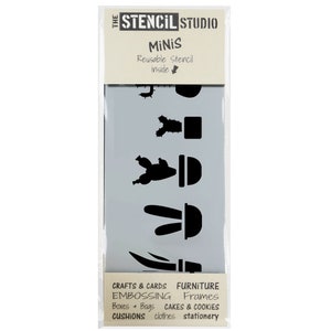 Cactus Border - Stencil MiNiS de The Stencil Studio. Petits pochoirs réutilisables pratiques pour la décoration et l’artisanat. Facile à utiliser 10718