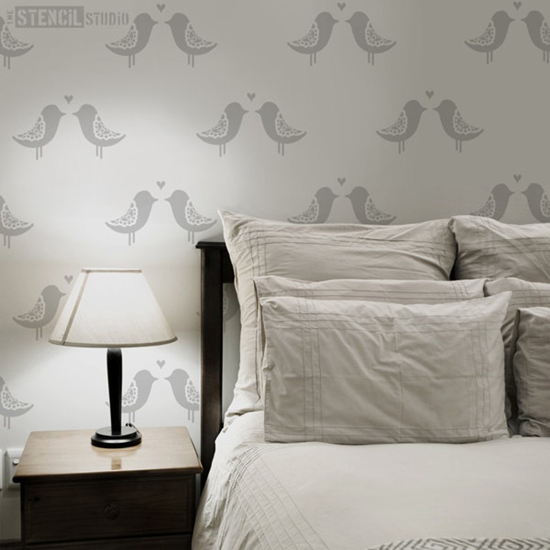 Love Birds Stencil Bird Stencils Reusable Stencils - Etsy
