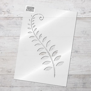 Fern leaf stencil from The Stencil Studio. Reusable home decor & DIY stencils, simple to use. 10080