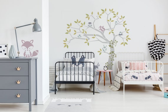 Woodland Tree Animals Stencil Pack Nursery Wall Stencils - Tree Stencil For Wall Nursery Woodland Tree Animals Stencil Pack Nursery Wall Stencils - Tree Stencil For Wall Nursery