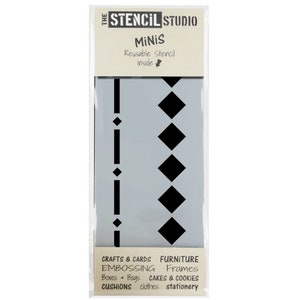 Small Borders - Stencil MiNiS du Stencil Studio. Petits pochoirs réutilisables pratiques pour la décoration et l’artisanat. Facile à utiliser. 10856