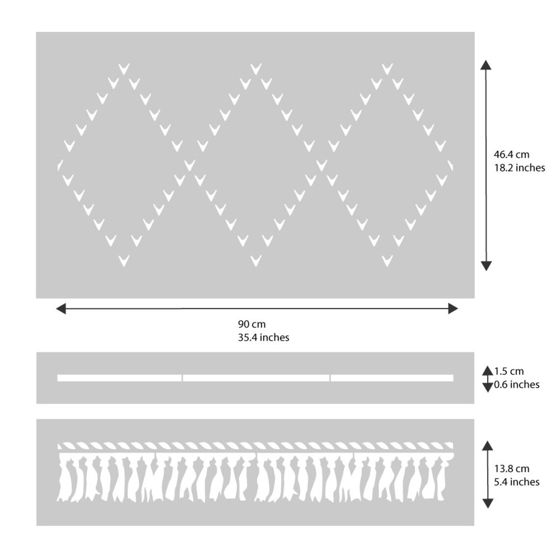 Berber Patio Rug Stencil. Large Rug Stencils Patio Stencils Etsy