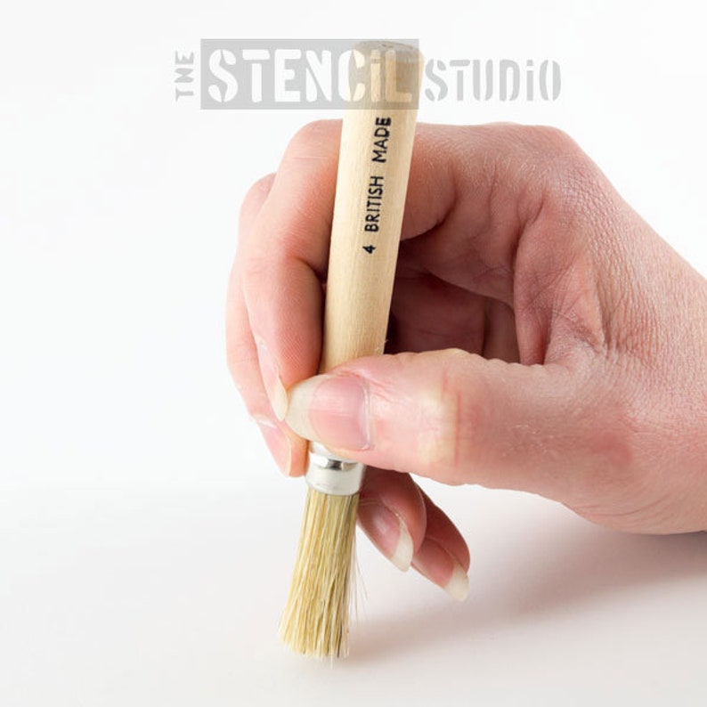 Stencil Brush Various Sizes Made in UK Natural Bristle Brushes Etsy UK