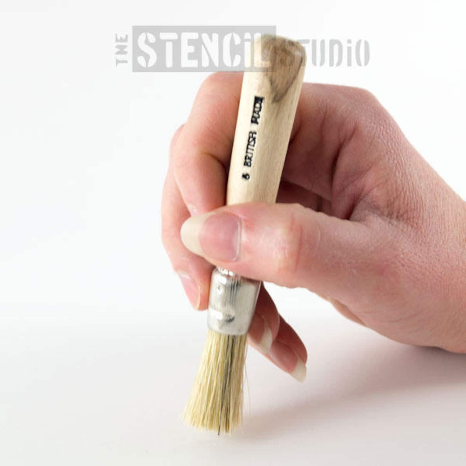 Stencil Brush Various Sizes Made in UK Natural Bristle Brushes Etsy