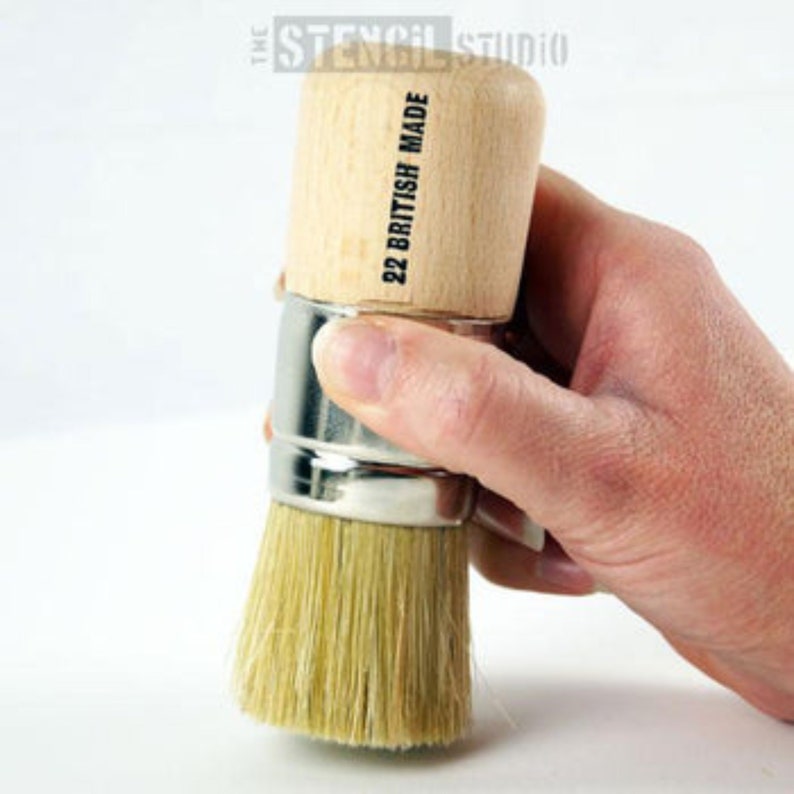 Stencil Brush Various Sizes Made in UK Natural Bristle brushes from The Stencil Studio Ltd great for all stenciling projects image 7