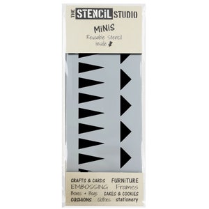 Triangle Borders - Stencil MiNiS from The Stencil Studio. Handy little reusable stencils for home decor and crafts. Easy to use. 10849