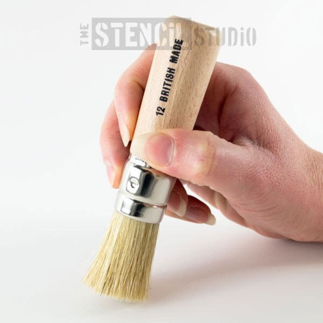 Stencil Brush Various Sizes Made in UK Natural Bristle Brushes From the