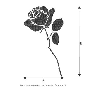 Summer Rose Stem Stencil From the Stencil Studio. Reusable Home Decor ...