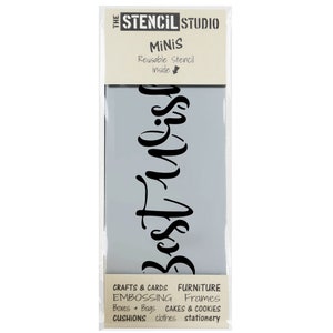 I migliori auguri - Stencil MiNiS di The Stencil Studio. Pratici stencil riutilizzabili per la decorazione domestica e l'artigianato. Facile da usare 10873