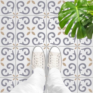 Prestbury Tile Stencil - Motif Tile Stencil - Give existing tiles a Makeover - Floor tiles, Patio tiles, kitchen backsplash tiles - 10624