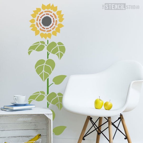 Sunflower Stencil From the Stencil Studio. Floral Stencils. - Etsy