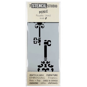 Keys Stencil - Stencil MiNiS from The Stencil Studio. Handy little reusable stencils for home decor, crafts and more! 10531