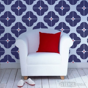 Bloom wall Stencil from The Stencil Studio. Reusable stencils for home decor, easy to use. 10475