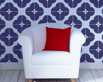 Bloom wall Stencil from The Stencil Studio. Reusable stencils for home decor, easy to use. 10475