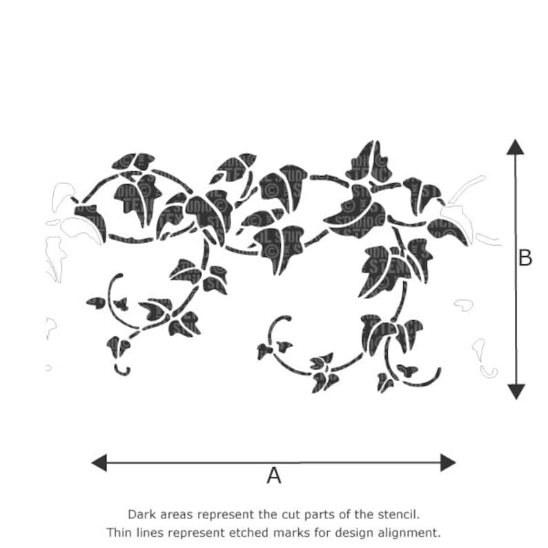 ivy border stencil from the stencil studio reusable