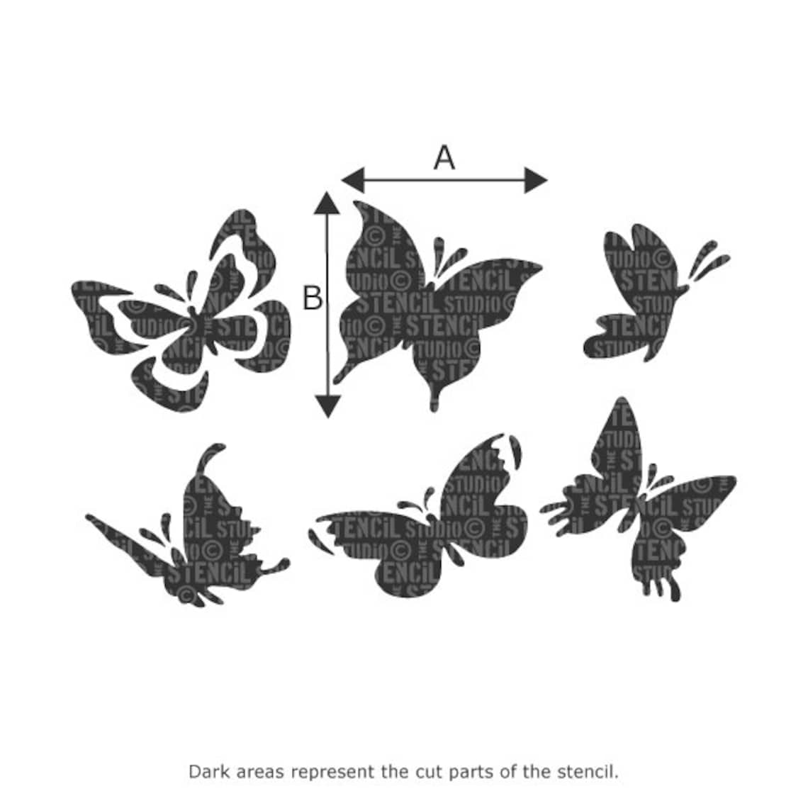 Butterfly Stencil Butterflies Stencil Kids Room Stencils Etsy