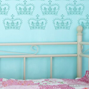 Crown Stencil - Reusable Wall Stencil for home decor & crafts - Add a Royal Crown to your Walls, Furniture or Fabric using Stencils 10051