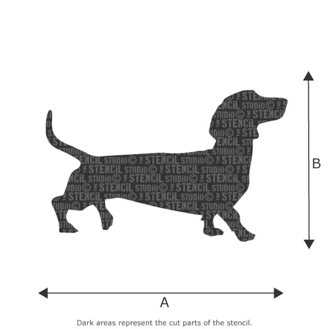 Dachshund Dog Stencil From the Stencil Studio. Reusable Home Decor