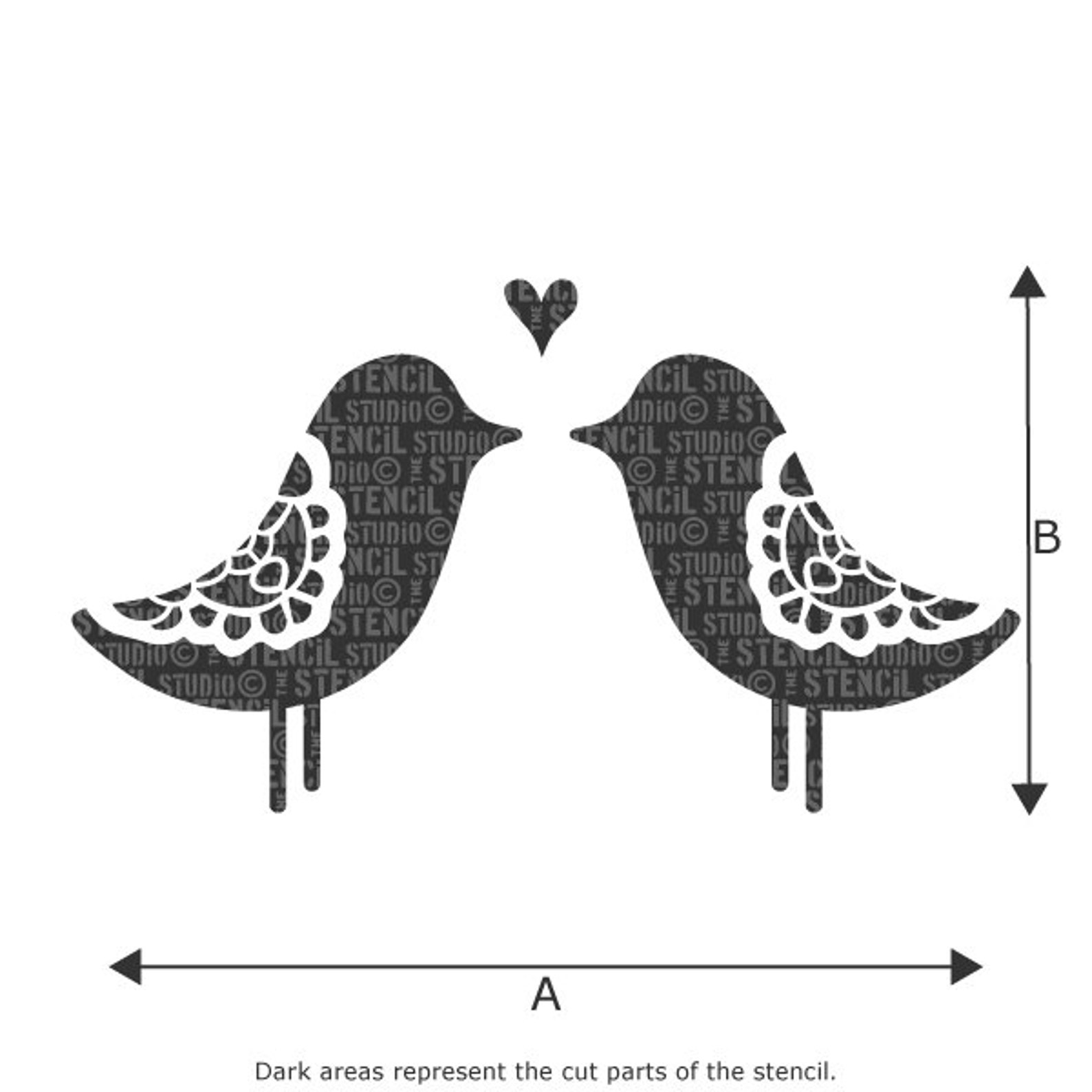 Love Birds Stencil Bird Stencils Reusable Stencils - Etsy