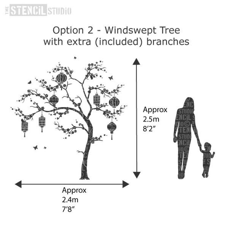 Cherry Blossom Tree Nursery Wall Stencil Pack Wall Mural Etsy