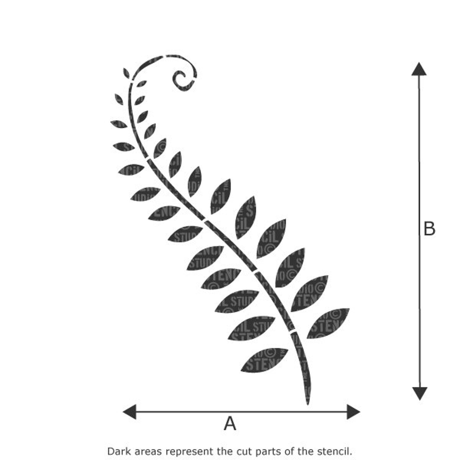 Fern leaf stencil from The Stencil Studio. Reusable home decor Etsy
