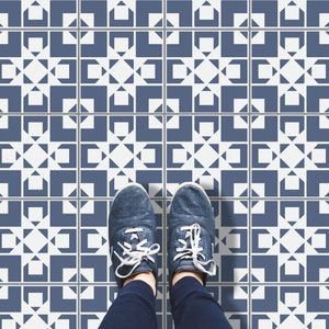 Jonty Tile Stencil - Geometric Motif Tile Stencil - Stencils for Tiles - Tile Makeover Stencils - Tile Stencils for Floors - 10820