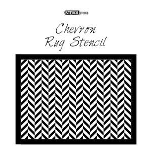 Chevron Rug Stencil – Reusable Floor Stencil - Inside Floors & Outside Patios - 10924