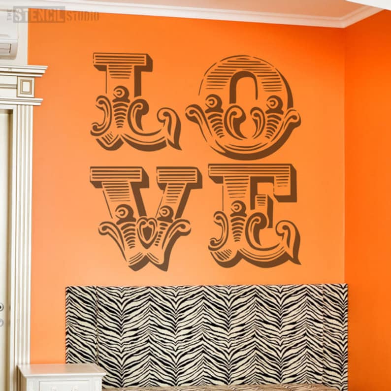 LOVE Circus Letter Stencils From the Stencil Studio. Reusable Etsy UK