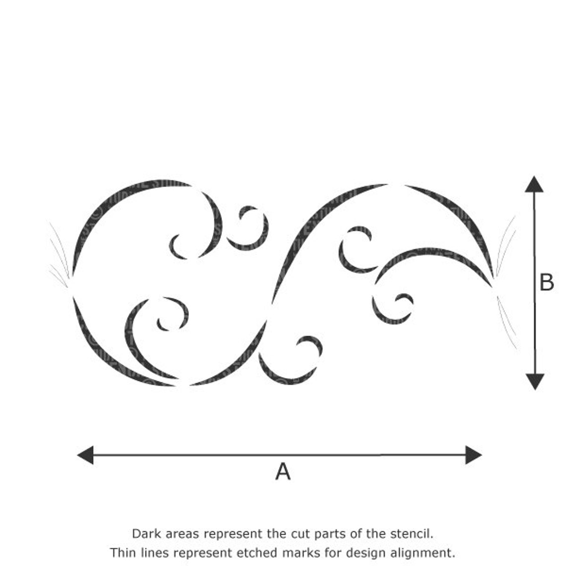 Swirl Pattern Stencil From the Stencil Studio. Reusable Home - Etsy