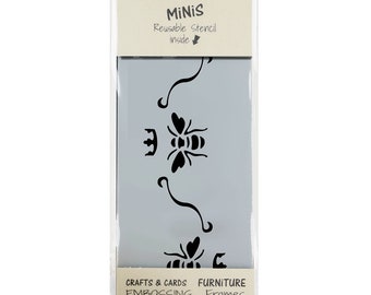 Bee Border Stencil - Stencil MiNiS from The Stencil Studio. Handy little reusable stencils for home decor and crafts and more 10514