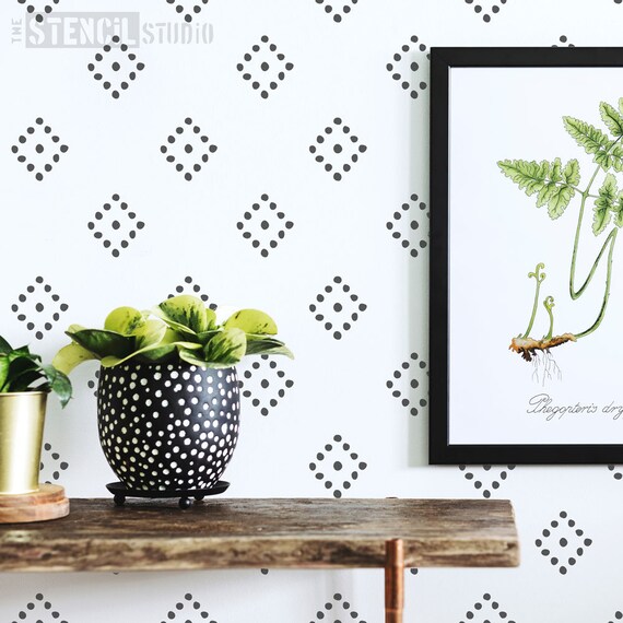 Stencilit Diamonds Wall Stencil For Painting Xl Stencil 24x39 5