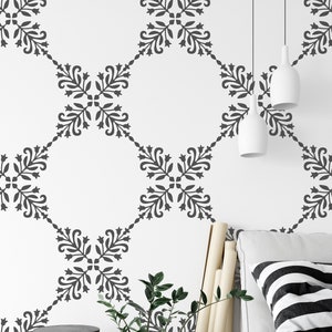 Bessies Block Motif Stencil from The Stencil Studio. Reusable stencils for furniture, fabrics and walls, easy to use. 10779