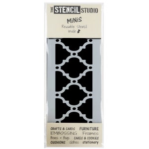 Moroccan Border Stencil - repeat pattern Stencil - Mini reusable wall stencils for home decor, furniture and crafts. Easy to use-10539