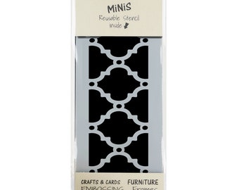 Moroccan Border Stencil - repeat pattern Stencil - Mini reusable wall stencils for home decor, furniture and crafts. Easy to use-10539
