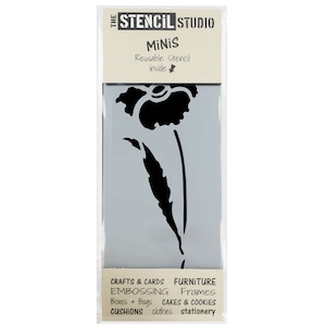 Poppy Flower Stencil - Stencil MiNiS da Stencil Studio. Pratici piccoli stencil riutilizzabili per l'arredamento e l'artigianato della casa e più 10541