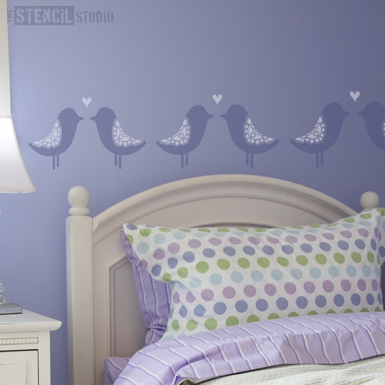love-birds-stencil-bird-stencils-reusable-stencils-etsy