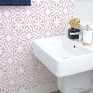 Bagpath Tile Repeat Stencil - Stencil to Create Faux Tile Effect On Plain Wall & Floors - Reusable Stencils for Home decorating -10738