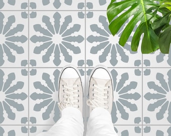 Eastcombe Tile Stencil - Tile Stencils for Floors, Walls & Patios - Tile Makeover Stencils - For Bathroom, Kitchen and Garden Tiles - 11125