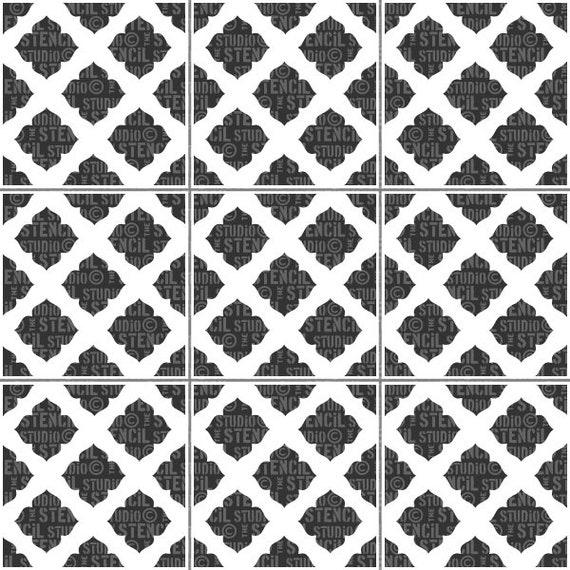 Randwick Reusable Tile STENCIL Revamp old tiles 10635 Painting Floors & Walls Randwick Reusable Tile STENCIL Revamp old tiles 10635 Painting Floors & Walls